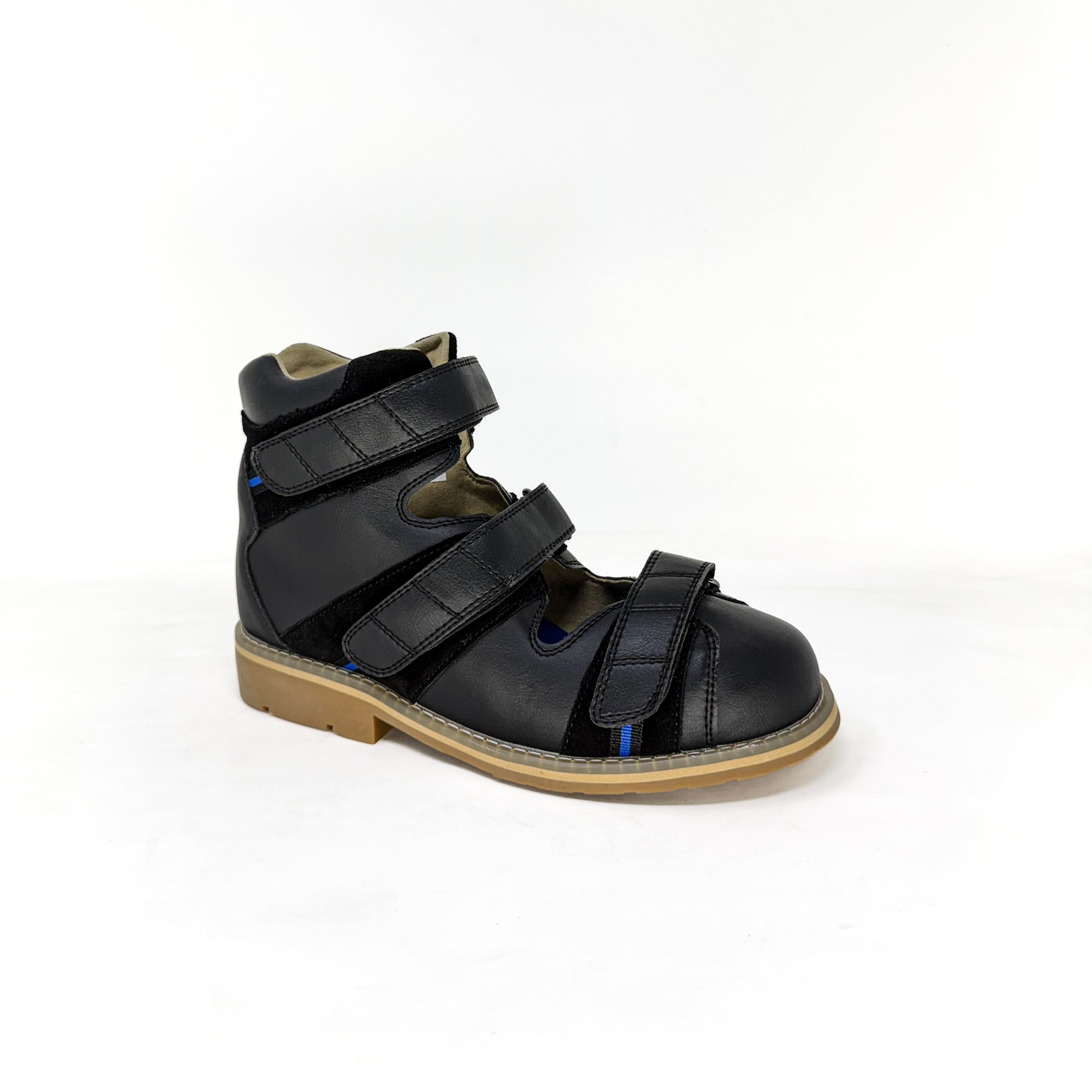 Final Sale - Mt. Emey 2574-SL - Children Straight Last Orthopedic Boot with Hooks and Loops - Black