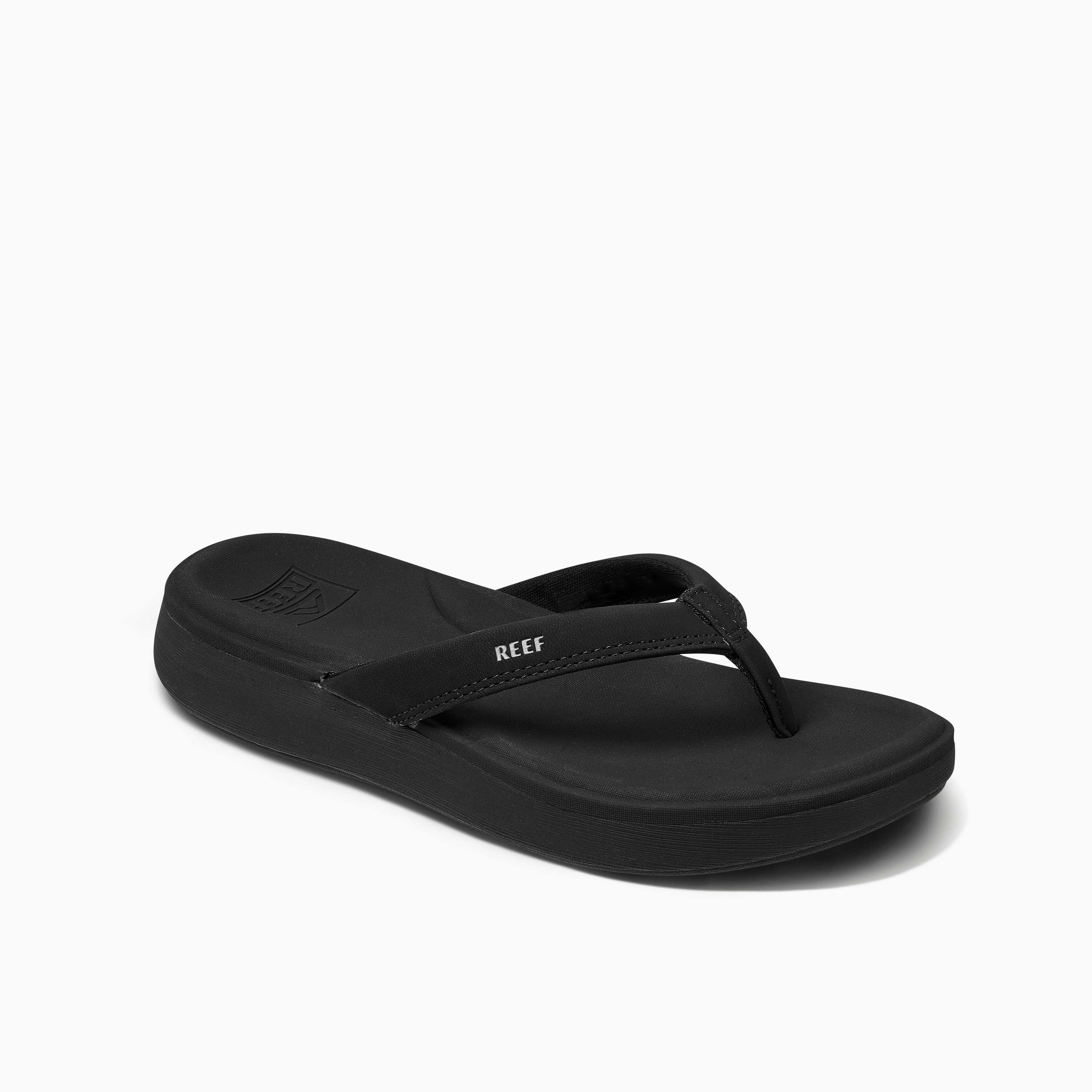 Reef Women’s Black Slide Sandals - Elevated Cushioned Platform Brand New Women main image 3