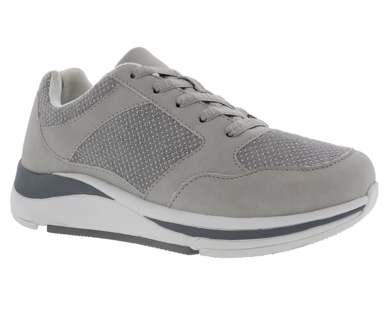 Drew Chippy Womens Lace Up Walking Shoe - Grey Combo