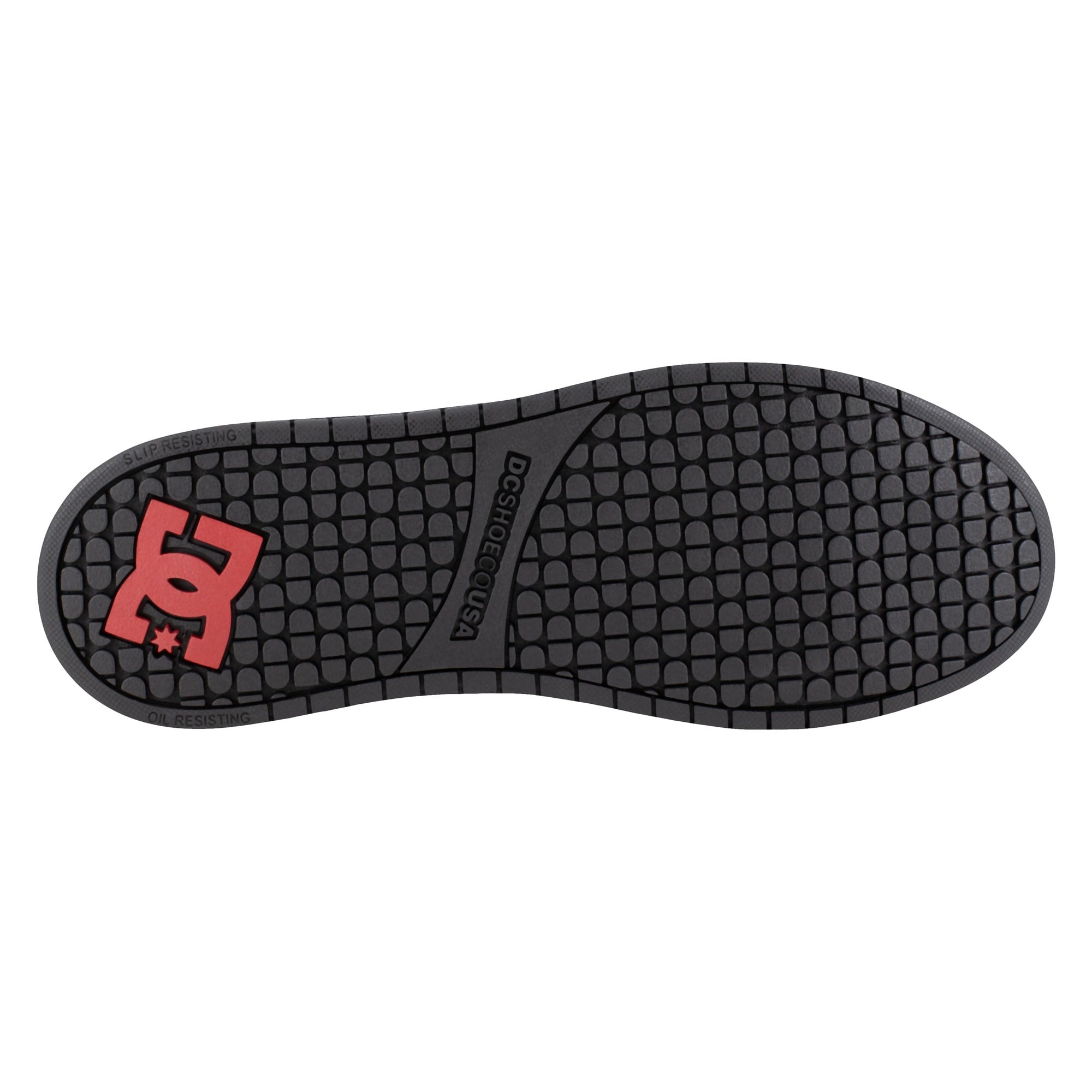 DC Work Crew Court Graffik Work Men's Composite Toe Work Shoe - Black/Red - Black/Red - bottom view