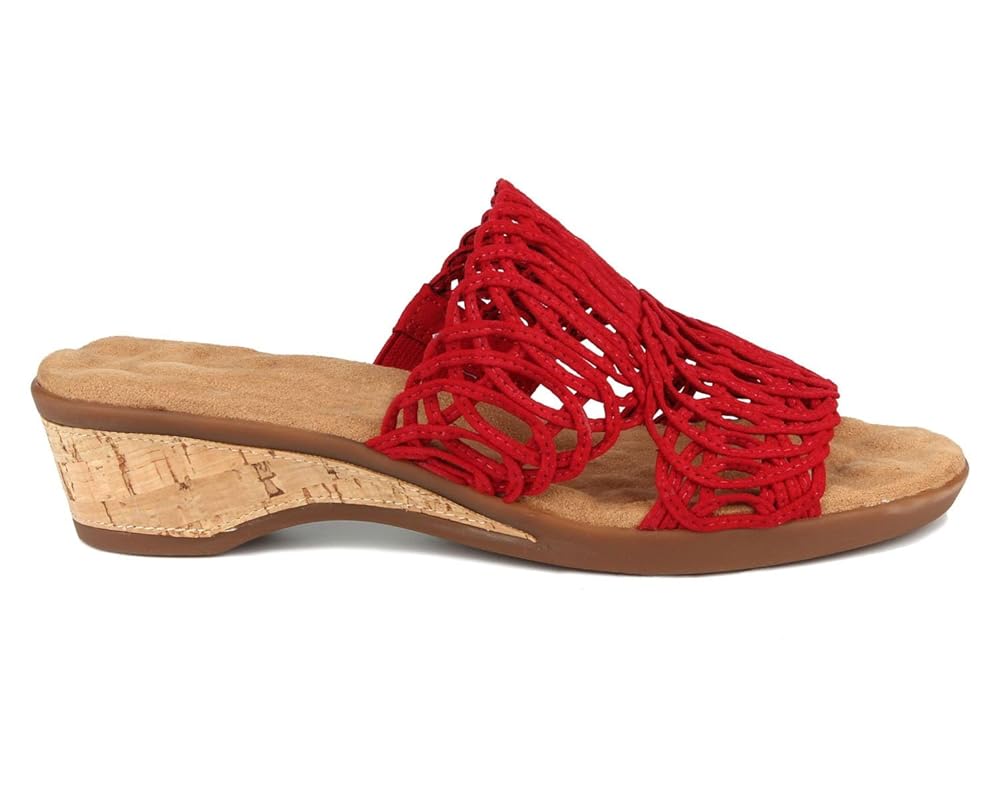 Ros Hommerson Kudos Women's Slip-On Sandal - Red Fabric