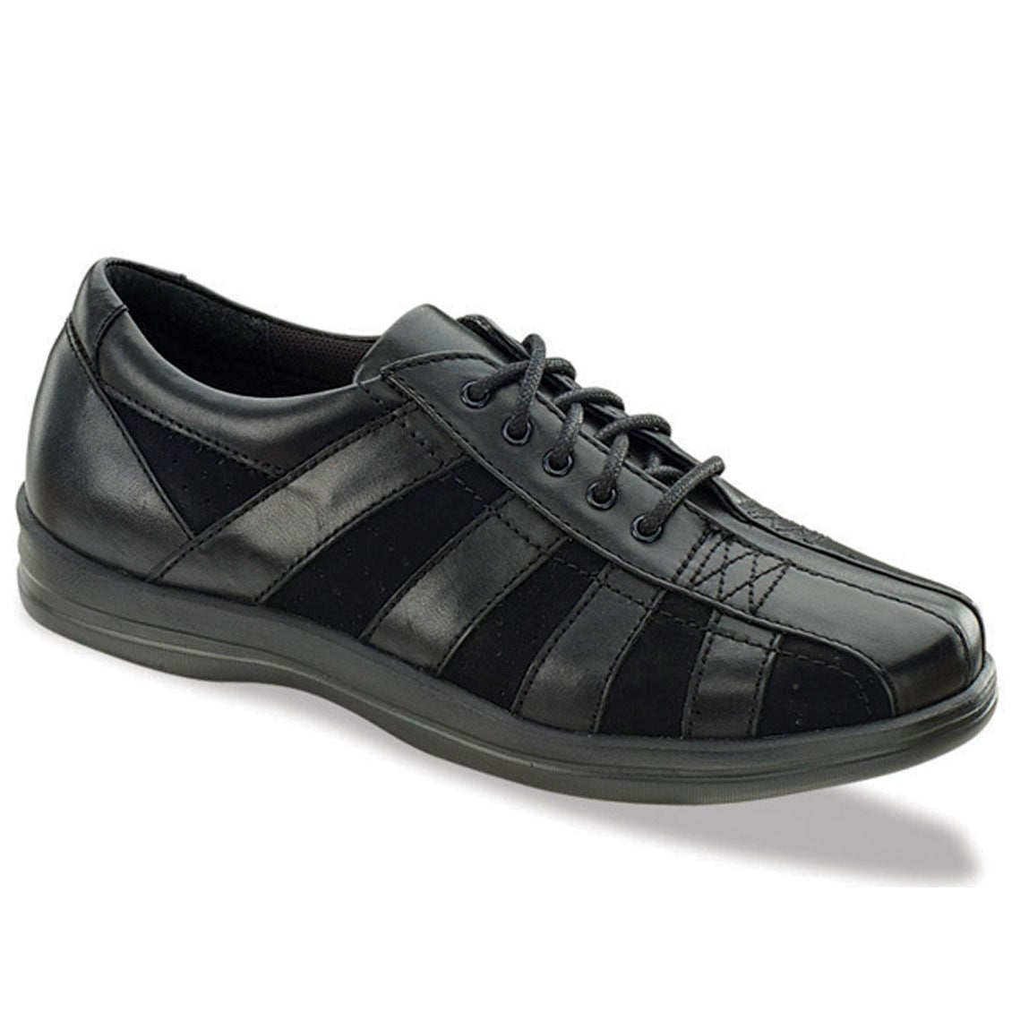 Aetrex Essence E730 Eliza Comfort Striped Oxford - Black (Women's)