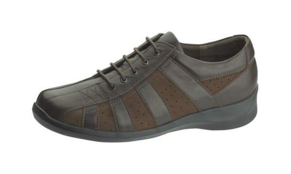 Aetrex Essence E731 Eliza Comfort Striped Oxford - Brown (Women's