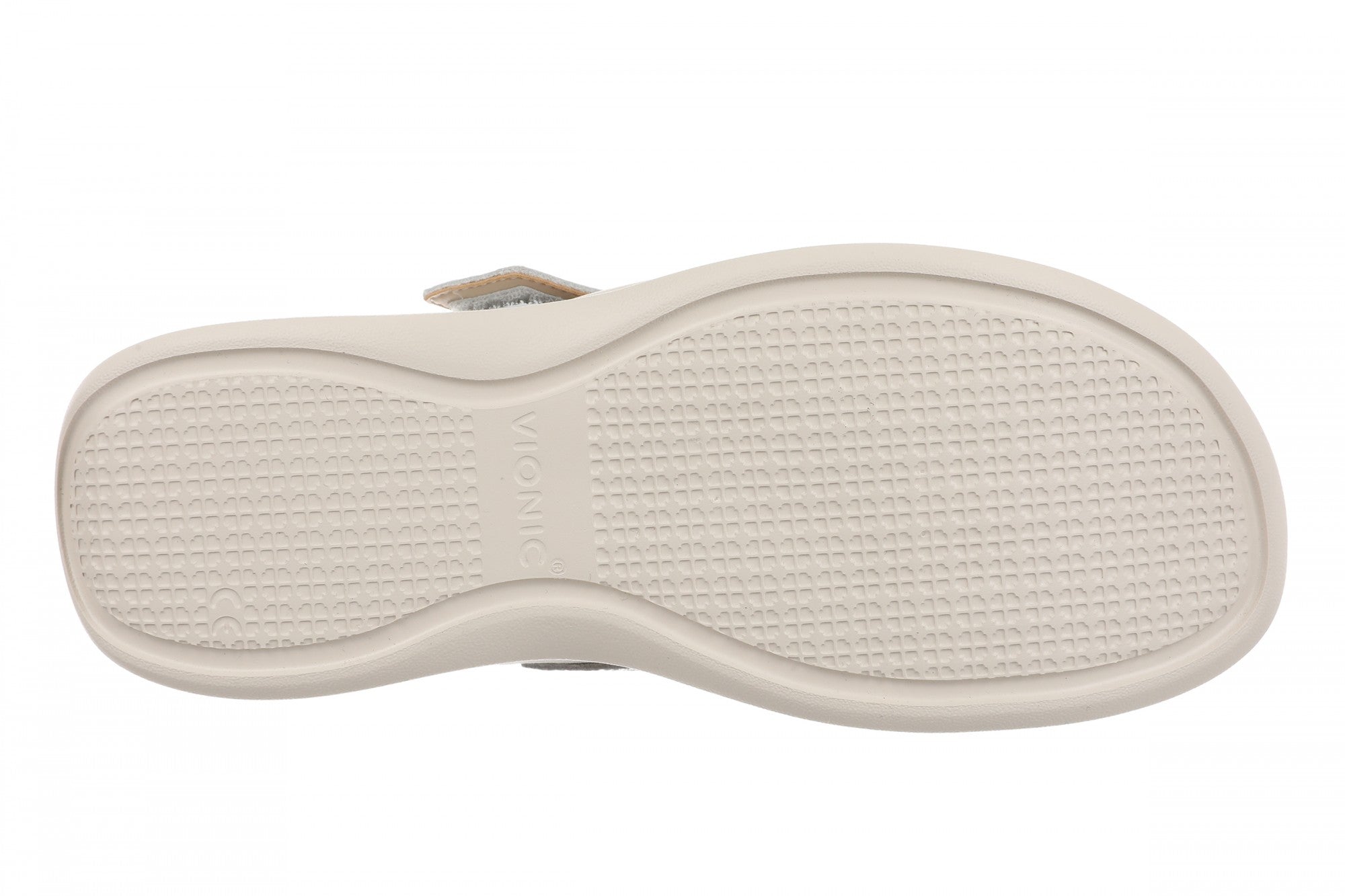 Vionic Starla Women's Orthotic Slide Sandal - Adjustable Buckle Comfort Platform - Silver - Bottom