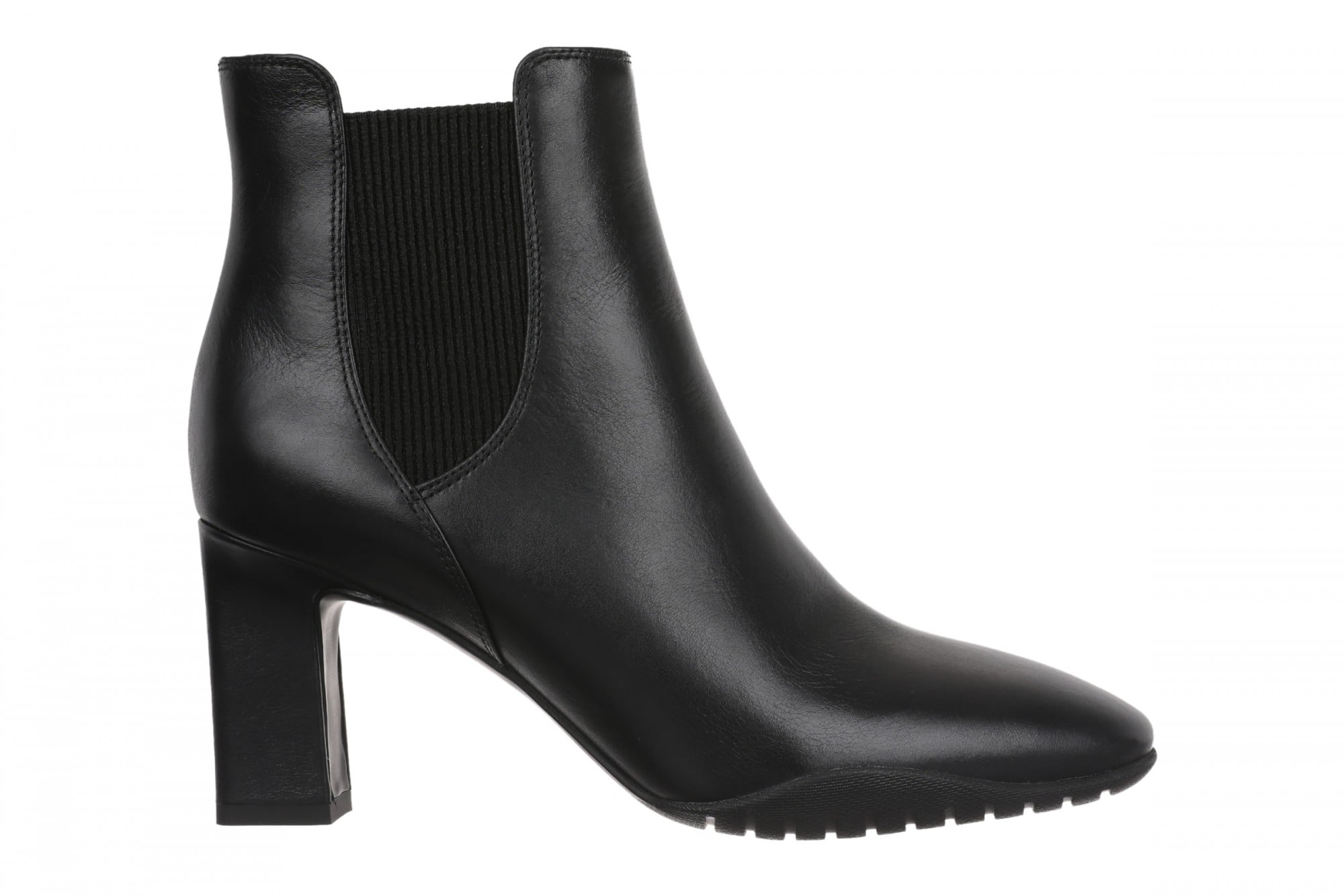 Vionic Anastacia Women's Leather Heeled Chelsea Ankle Boot - Black - Side