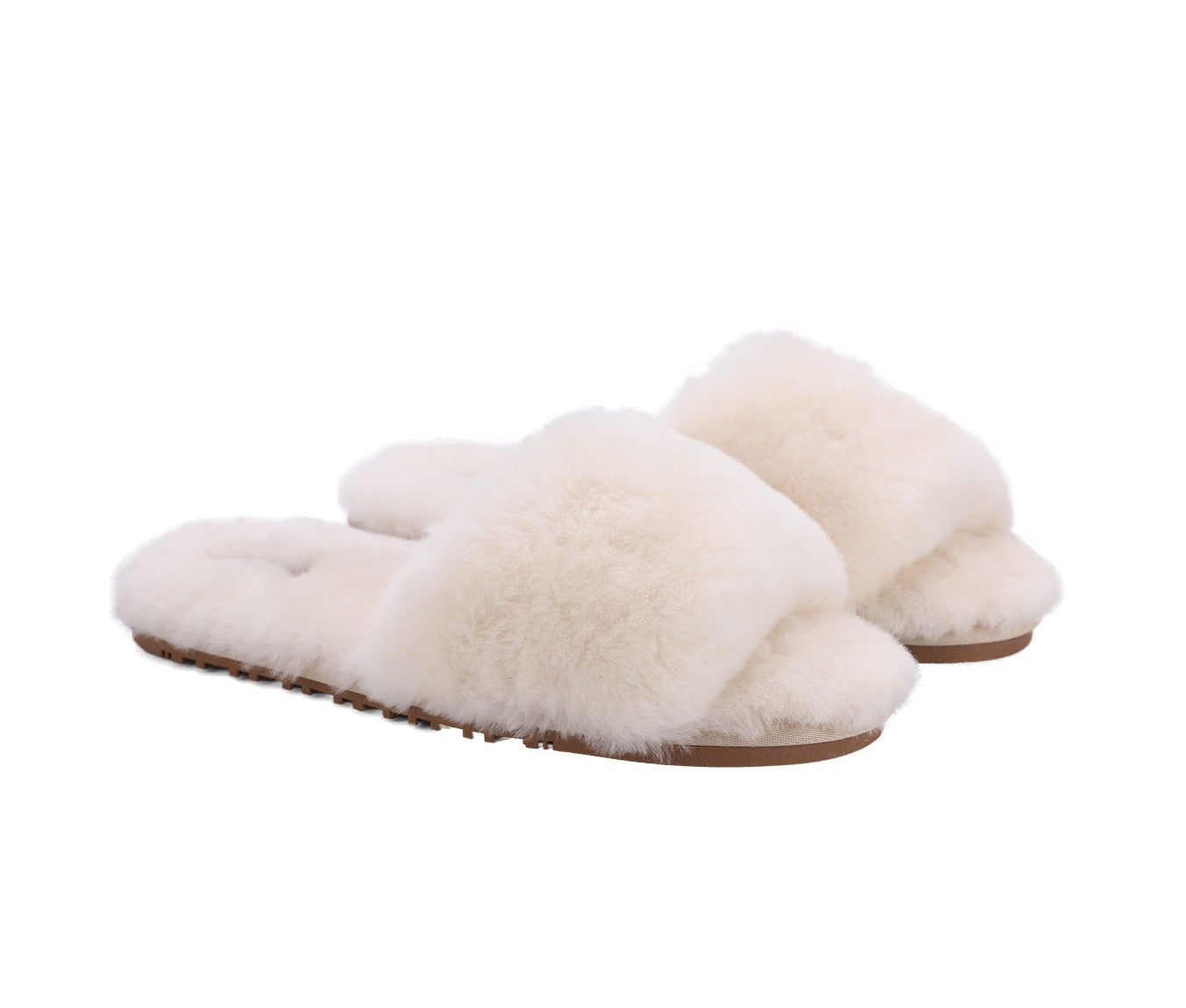 Lamo Naomi Slippers EW1933 - Cream - Pair View