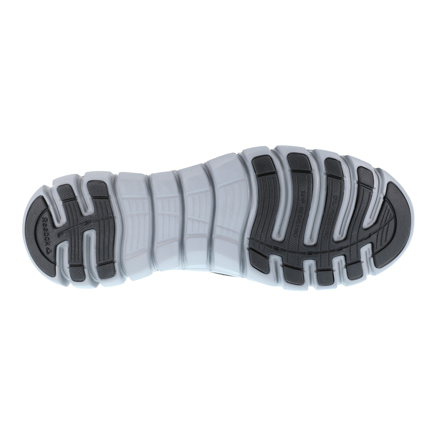 Reebok Work Men's Sublite Cushion Alloy Toe Comfort EH Athletic Work Shoe - Black - Outsole View