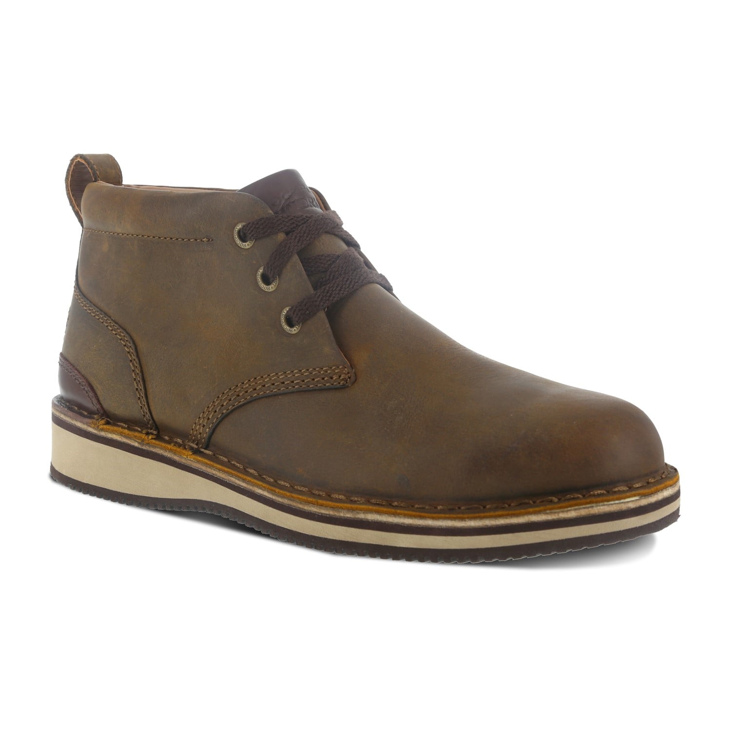 Rockport Works Men's Prestige Point Work Steel Toe Dress Chukka Beeswax Brown