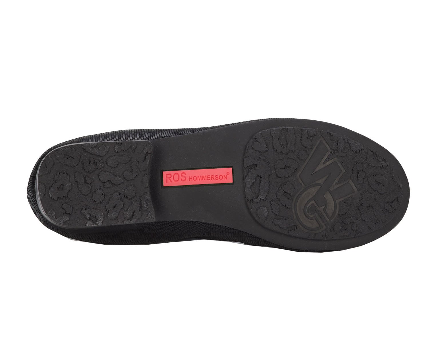 Ros Hommerson Tess Women's Comfort Flat - Black Lizard Print - Top View
