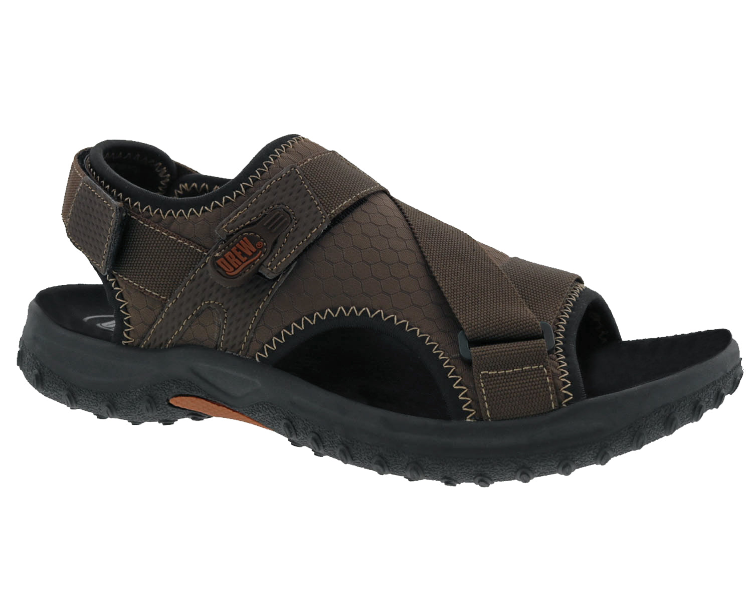 Drew Wander Men's Sandal - Brown Leather Combo - View 2