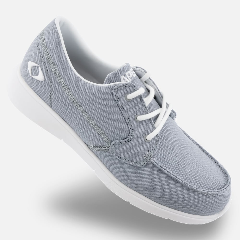 Apex Moc Toe Canvas Loafers - Men's - Gray - view 4