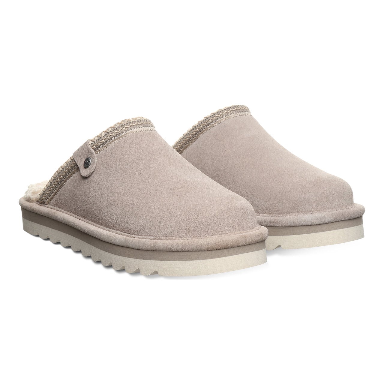 Bearpaw Arden Women's Easy-On Slippers - Stone - pair view