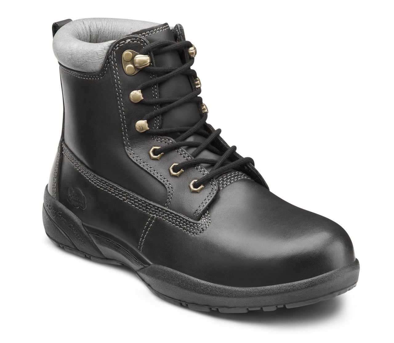 Dr. Comfort Men\'s Protector Leather Work Boots Chestnut Size 10 1/2\