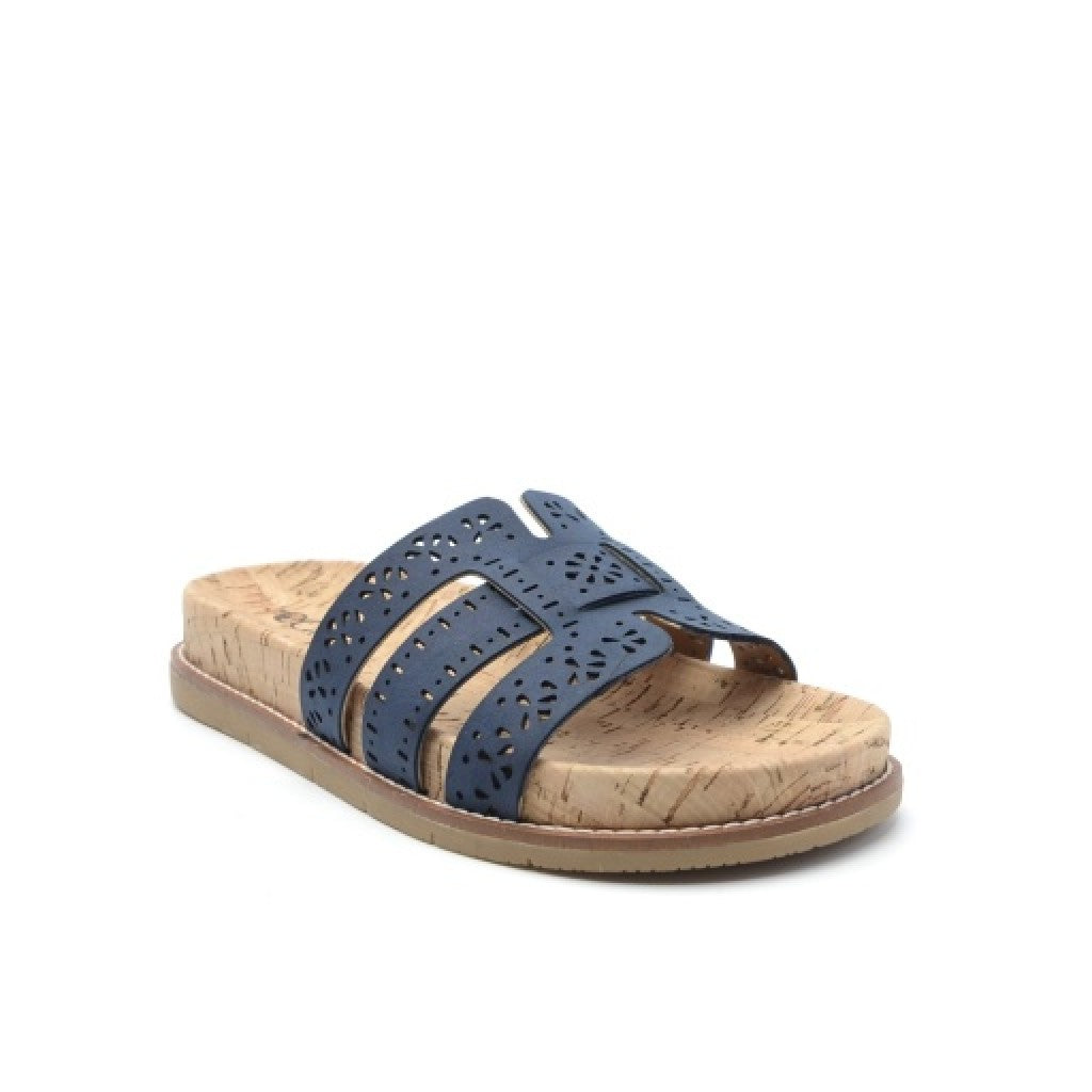 Earth Fairren Slip-On Sandal - Women's Cushioned Slip-On Sandal - Dark Blue - 8