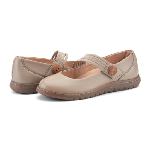 Earth Vannie Women's Mary Jane Flats - Taupe - View 6