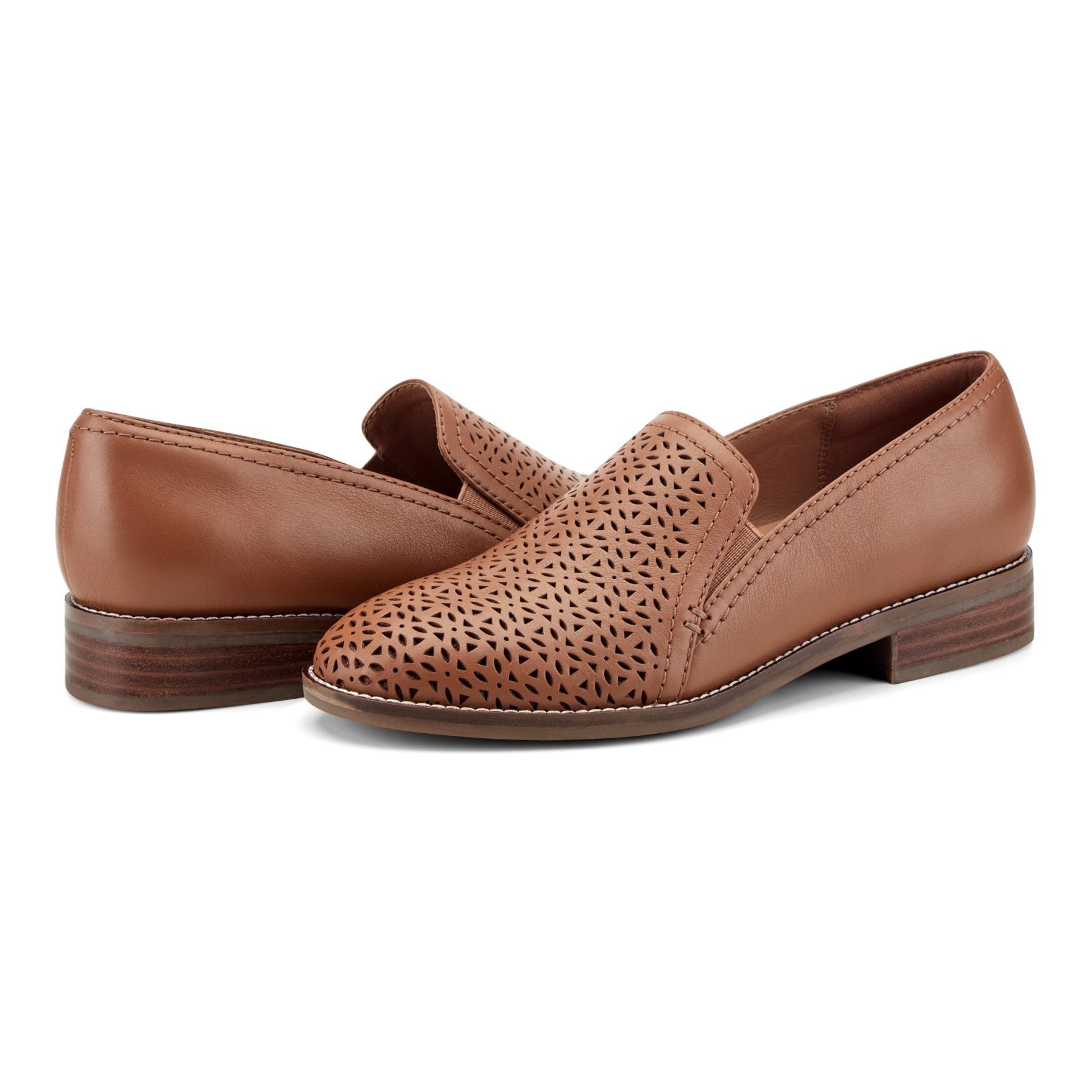 earth Piper Cushioned Arch-Support Loafer Women's Mules & Loafers - Medium Brown Leather - 7