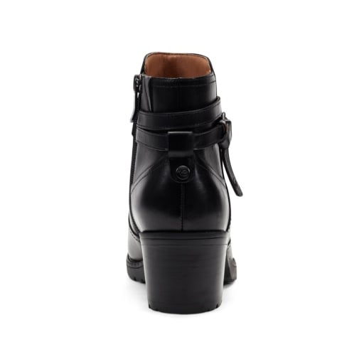 Easy Spirit Carter Leather Ankle Booties with Arch Support - Black Leather - View 5