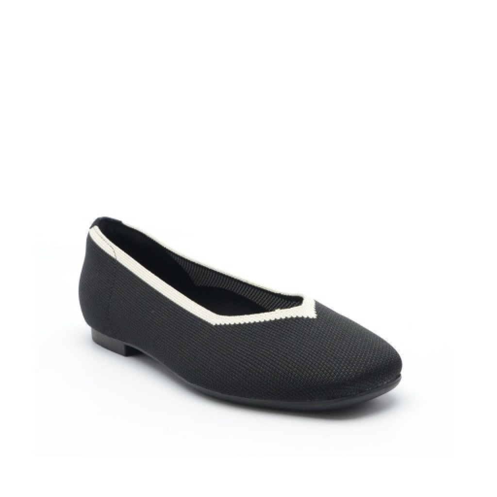 Easy Spirit Norene Cushioned Arch-Support Women's Ballet Casual - Black - 8