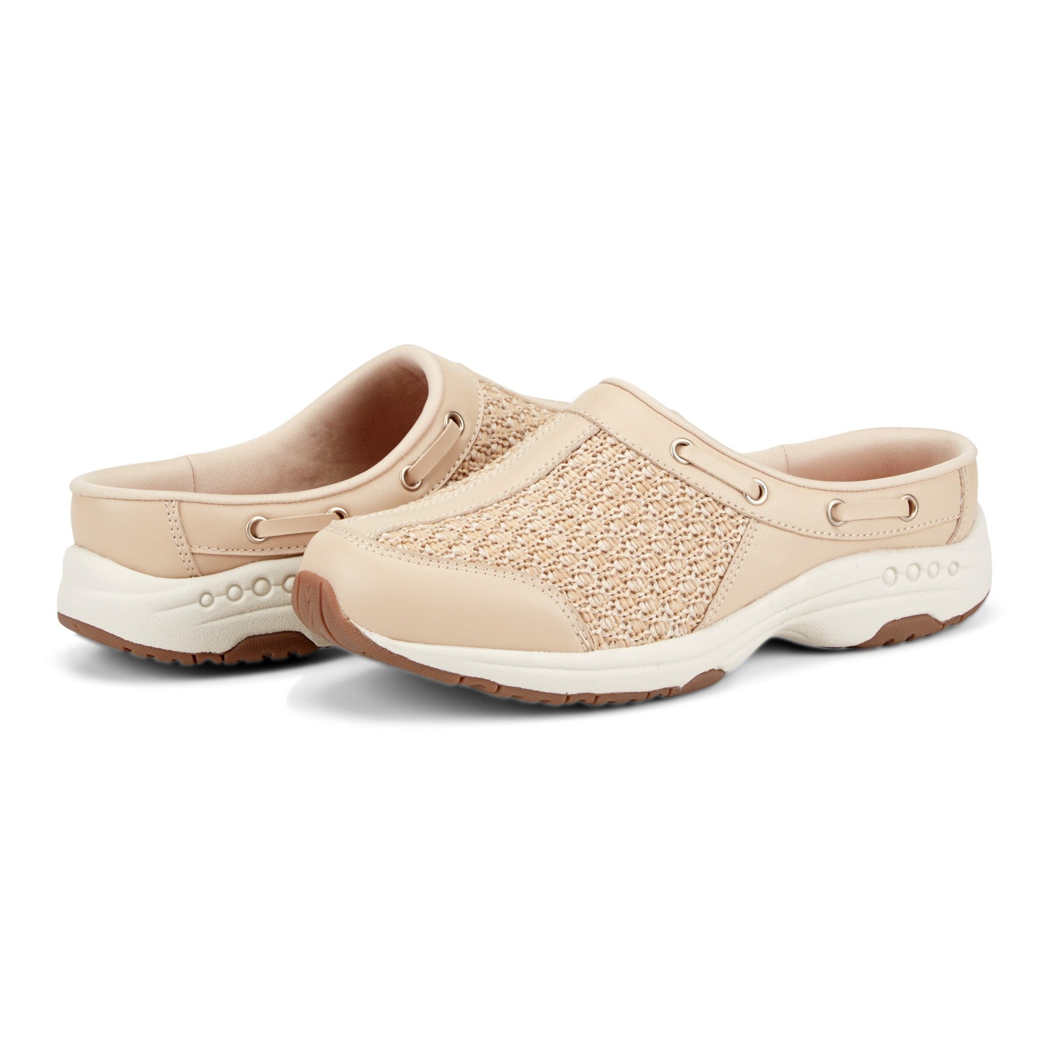 Easy Spirit Travelport Cushioned Arch Support Women's Clog - Light Natural - 7