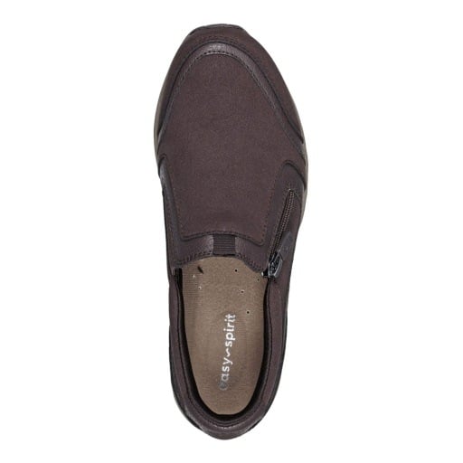 Easy Spirit Thallow Women's Zip-Up Sneakers - Dark Brown - View 6