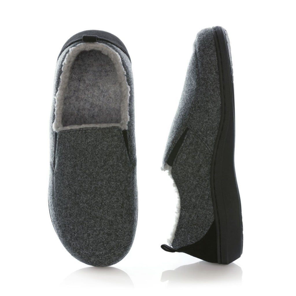 PowerStep ArchWear Twin-Gore Slippers Men's Orthotic Slippers - Charcoal - Product View - 1