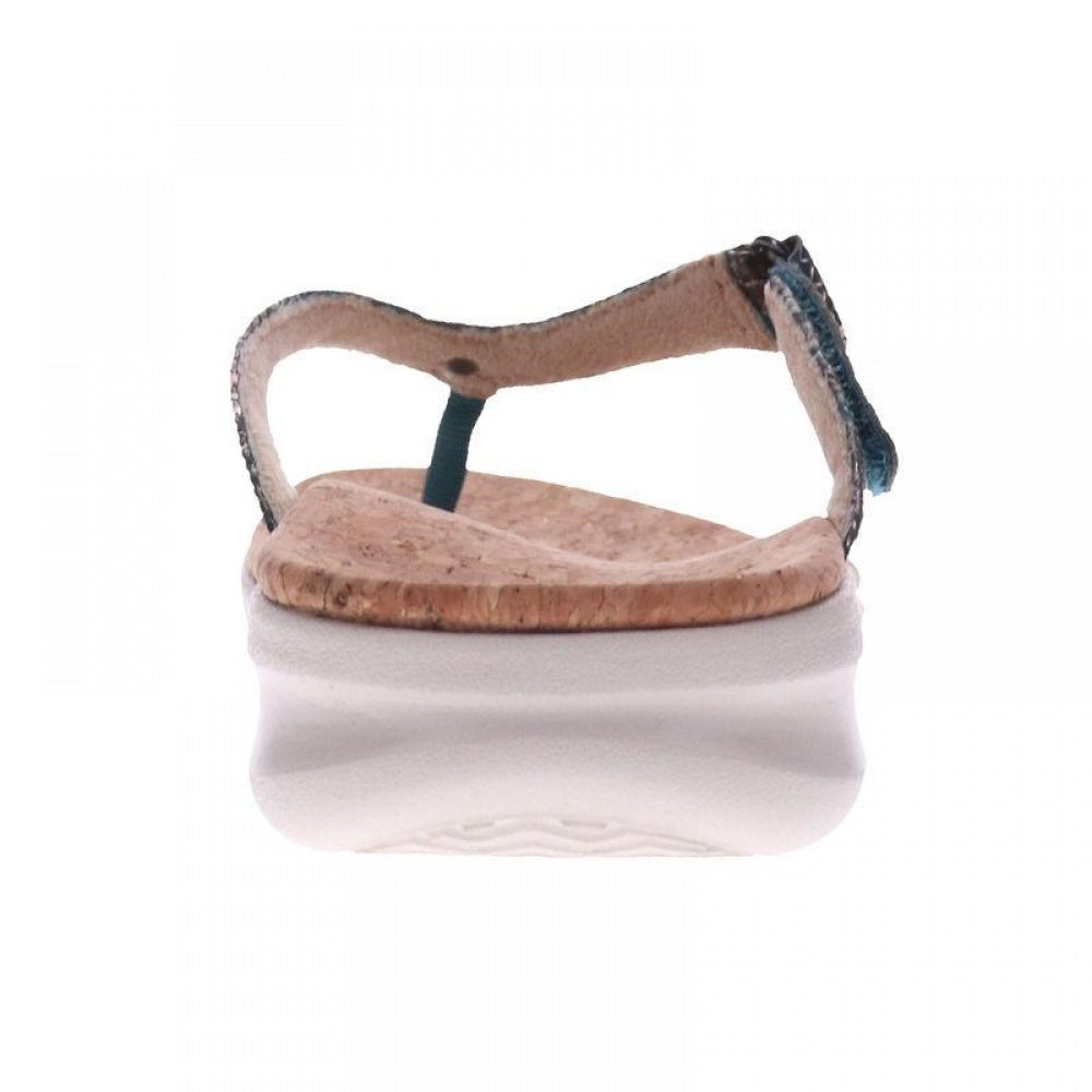 Revere Napoli Flip Flop - Women's - Peacock Python - Rear