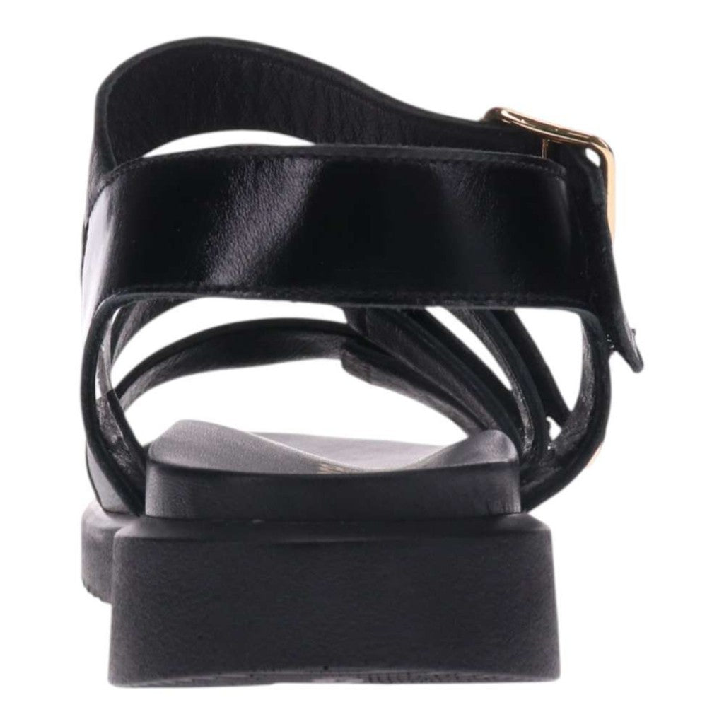 Revere Costa Rica Comfort Support Women's Sandal - Black Sheen - Product View - 6