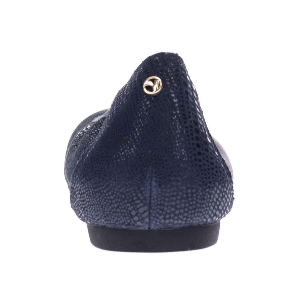 Revere Nairobi Ballet Supportive Comfort Women's Flat - Navy Lizard-sapphire - Product View - 6