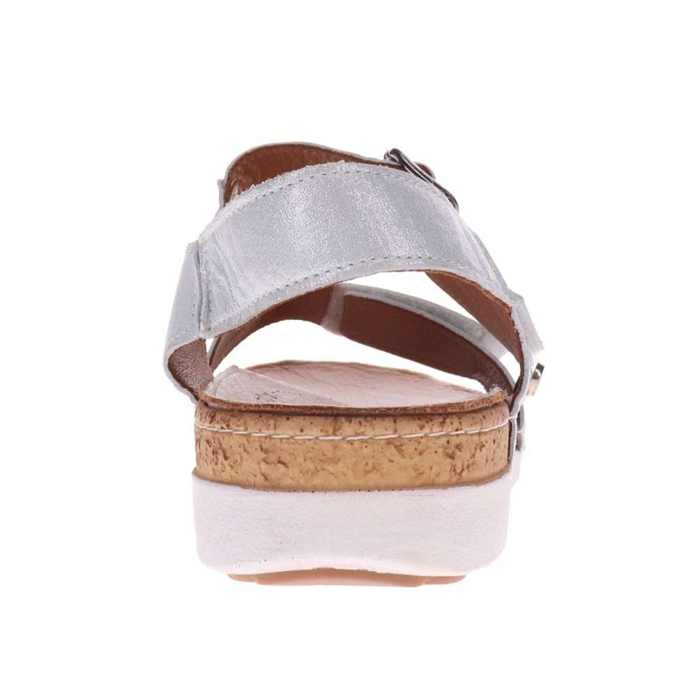 Revere Women's Georgia Back Strap Sandal - White Linen - Product View - 7