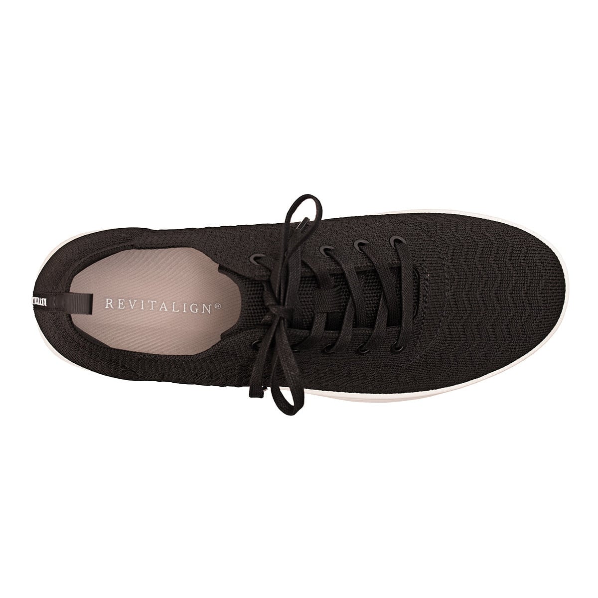Revitalign Captain Stretch Women's Lace-Up Sneaker - Black