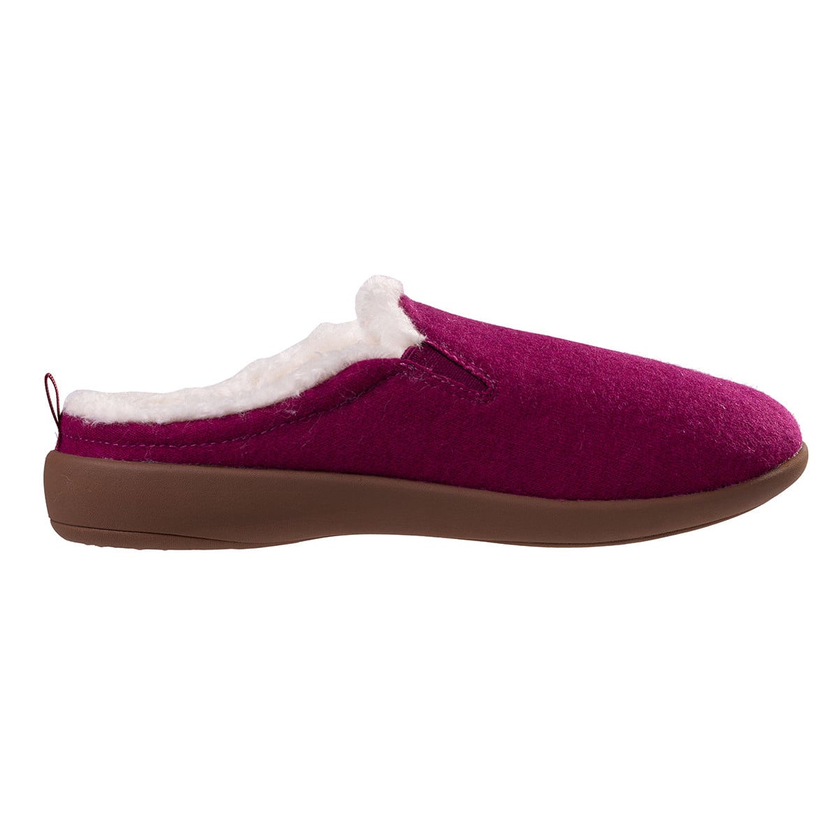 Revitalign Dundee Cozy Women's Backless Slipper - Red Plum