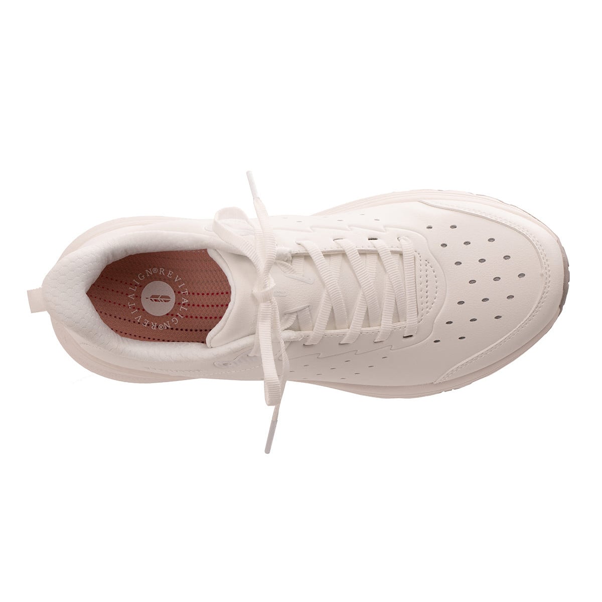 Revitalign Phoebe Pure Women's Lace-Up Walking Sneaker - White