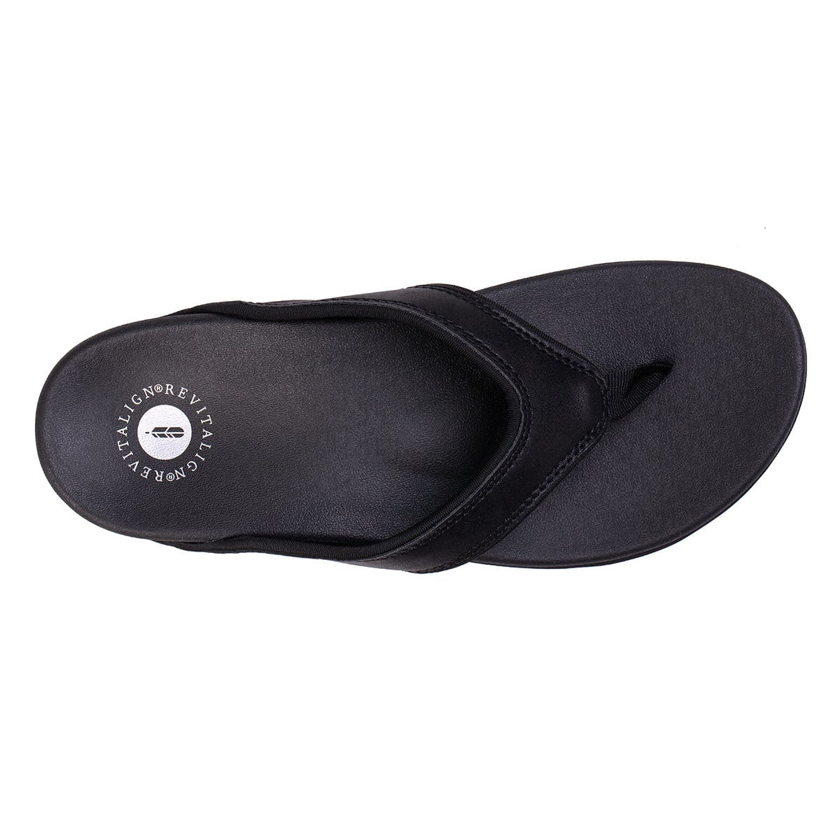 Revitalign Shoreline Shimmer Women's Flip-Flop Sandal - Black