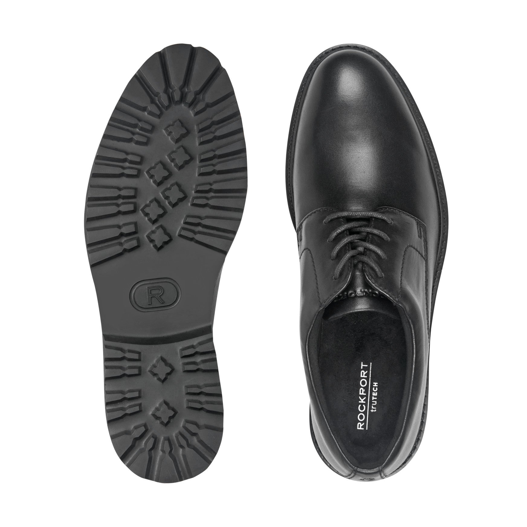 Rockport Max Men's Cushioned Leather Oxfords - Black Leather - View 5