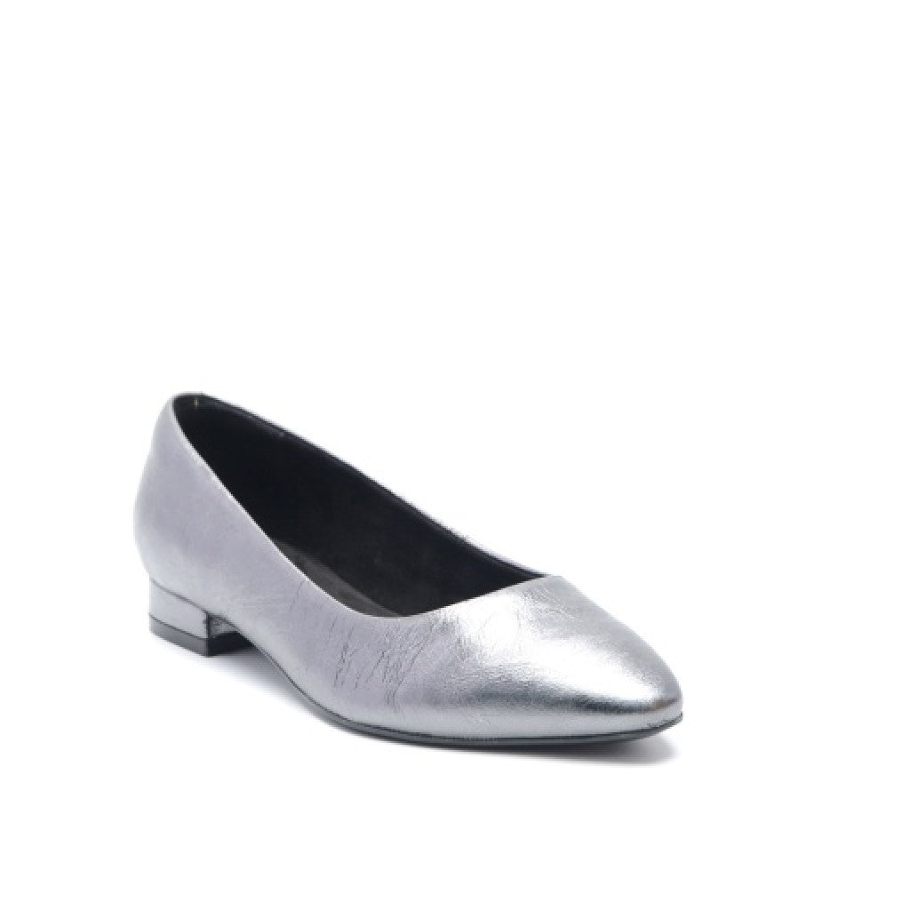 Rockport Tessa Total Motion Cushioned Pointy Women's Ballet Flat - Pewter - 8