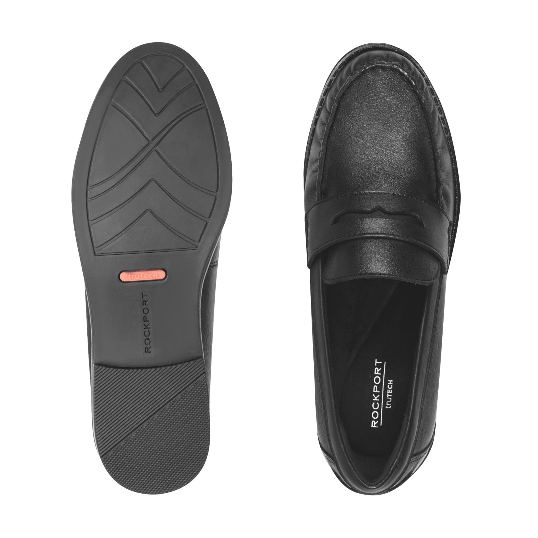 Rockport Weslin Women's Leather Penny Loafers - Black Leather - View 5