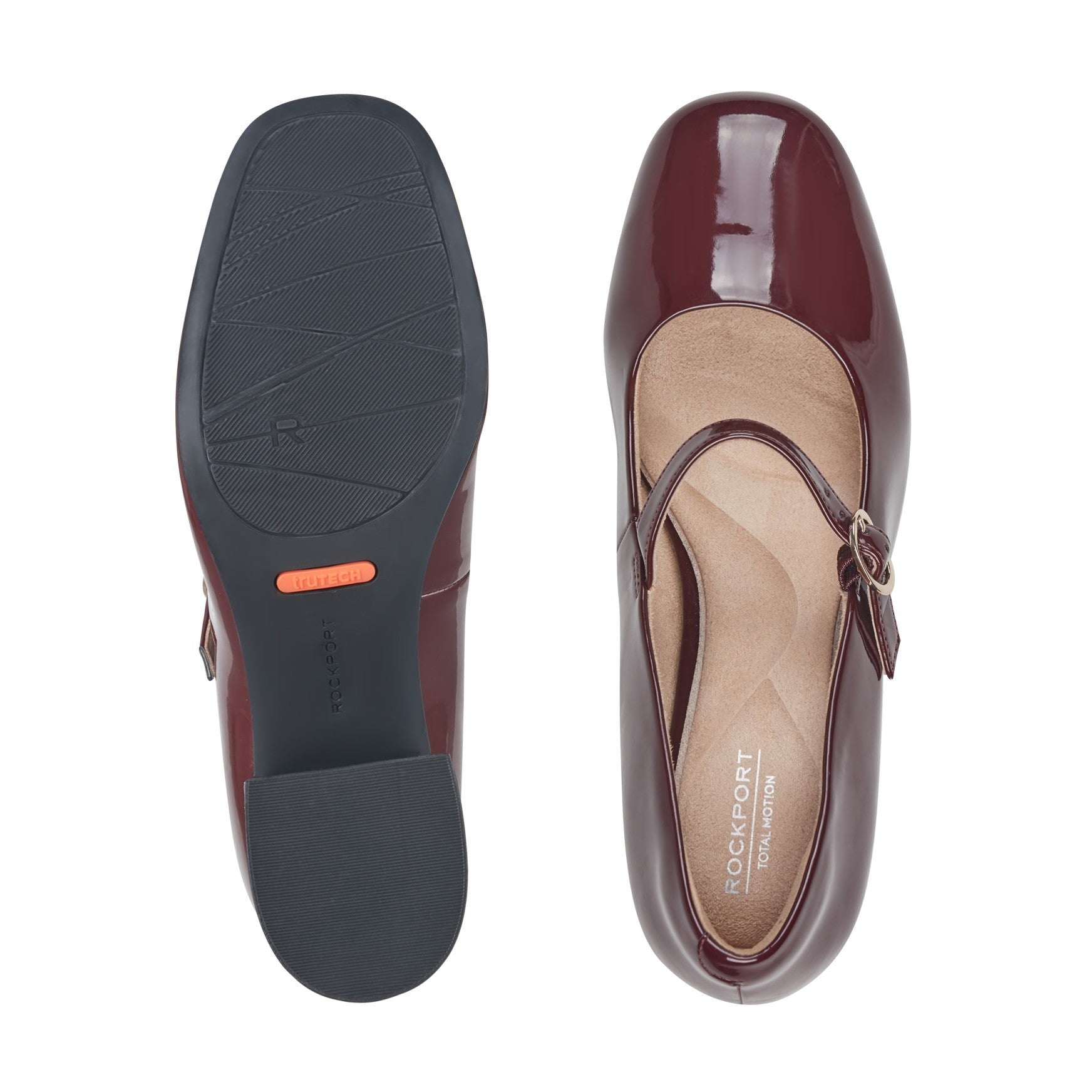 Rockport Xena Cushioned Block Heel with Arch Support Women's Pump - Dark Red - 5