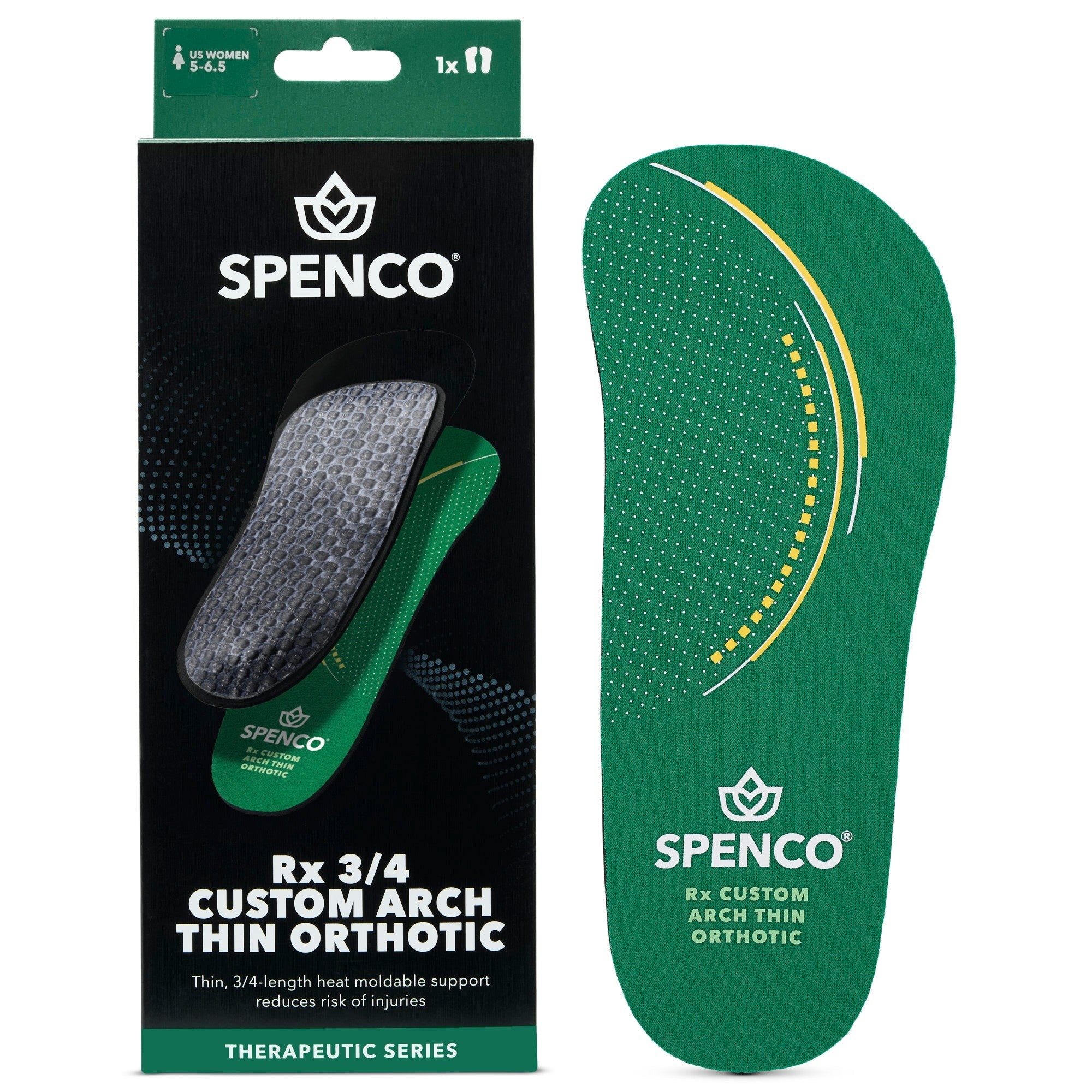 Spenco RX 3/4 Custom Arch Thin Orthotic Insole - Lifestyle - Orthotic Insole Details - 1