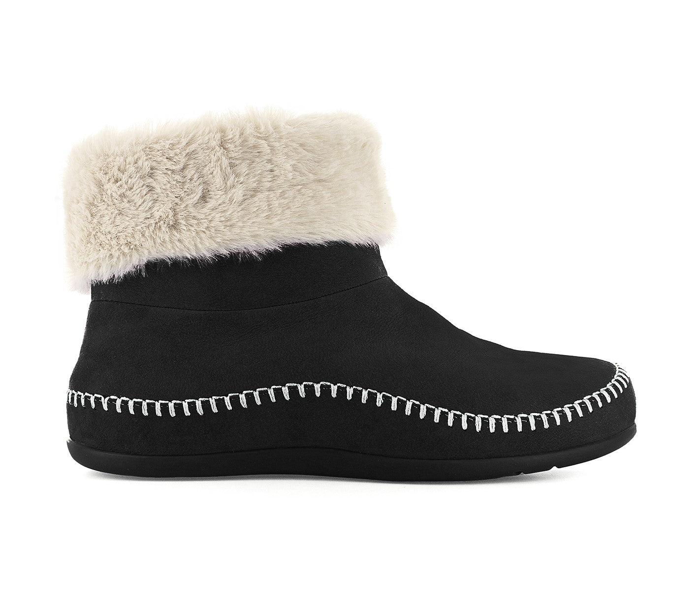 Strive Women's Slipper Boot - Aspen - Supportive - Cozy - Black - Side