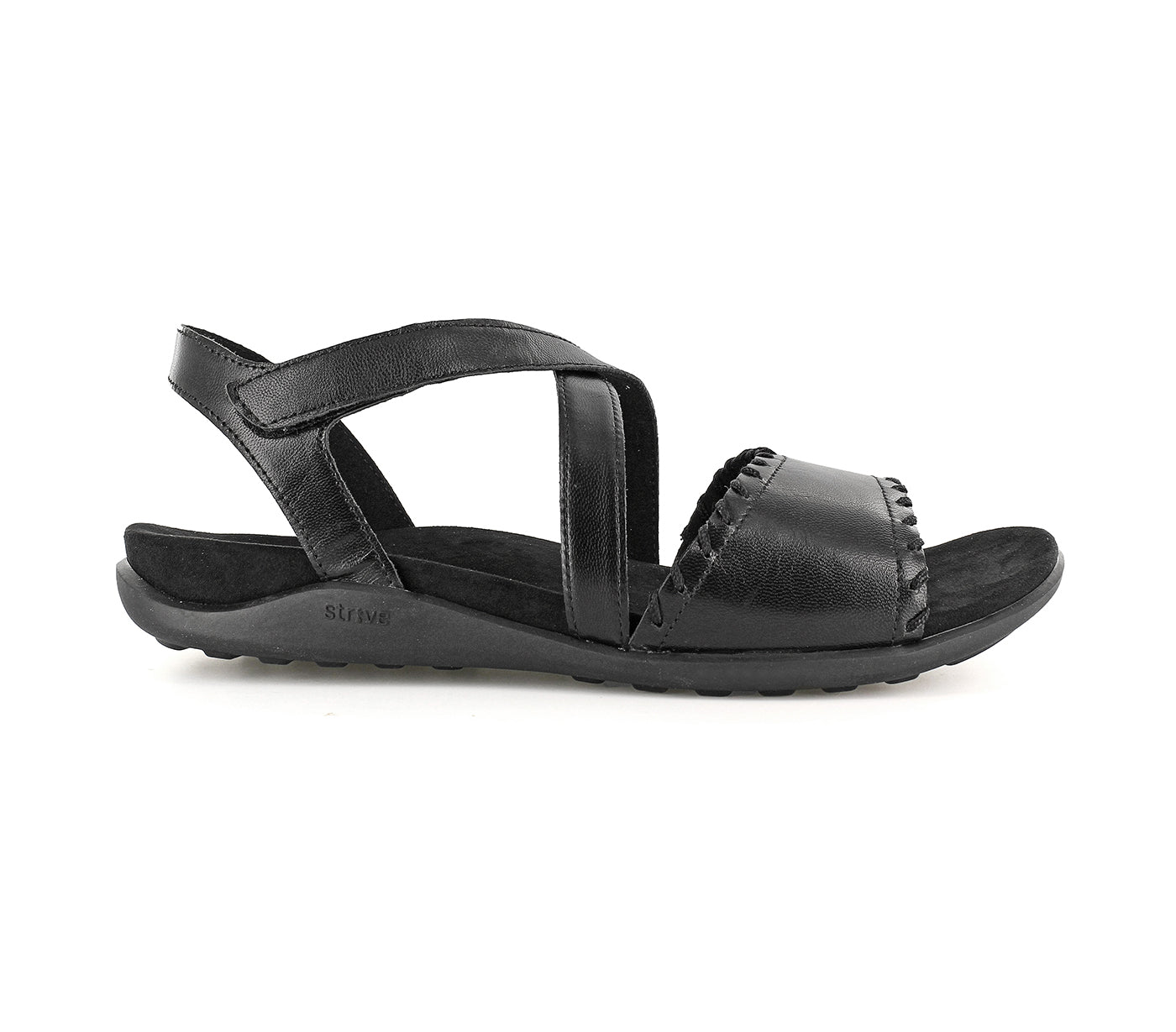 Strive Coral Women's Elegant Summer Sandal - Black - Side