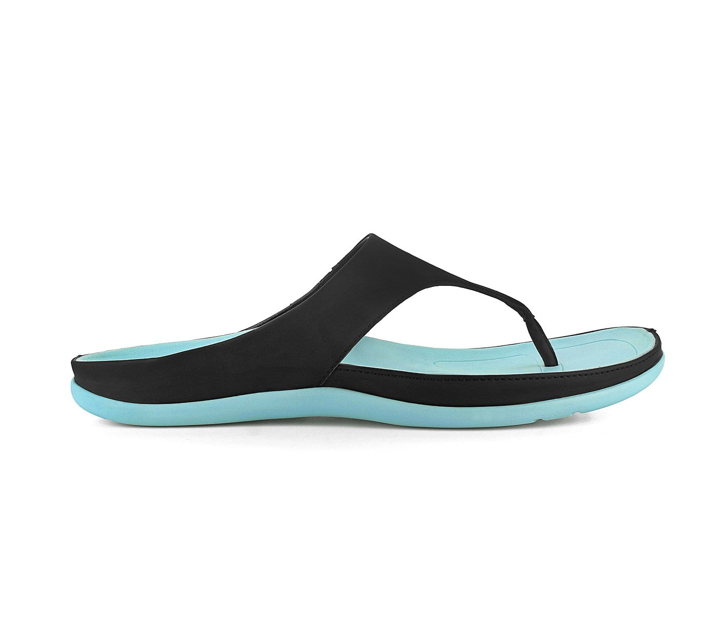 Strive Ilya Women's Supportive Toe-Post Sandals - Strive Footwear Ilya Black/Blue Blue Lateral