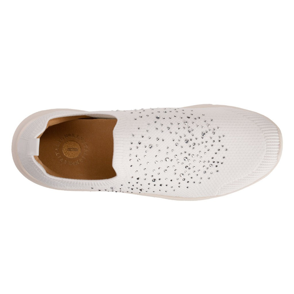 Revitalign Harbor Shimmer Women's Shoes with Cushioned Support - White - Product View - 7
