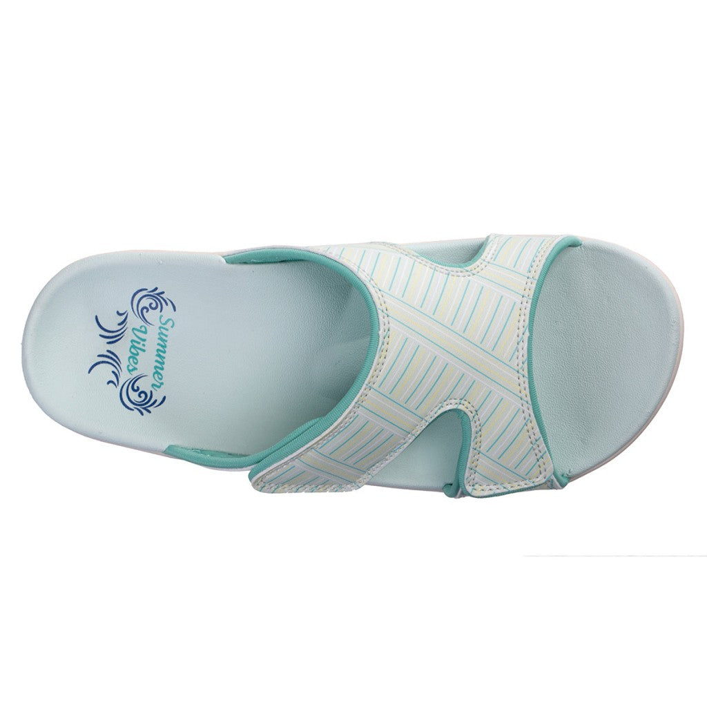 Revitalign Kholo Summer Stripe Supportive Orthotic Women's Sandals - Turquoise - Product View - 7