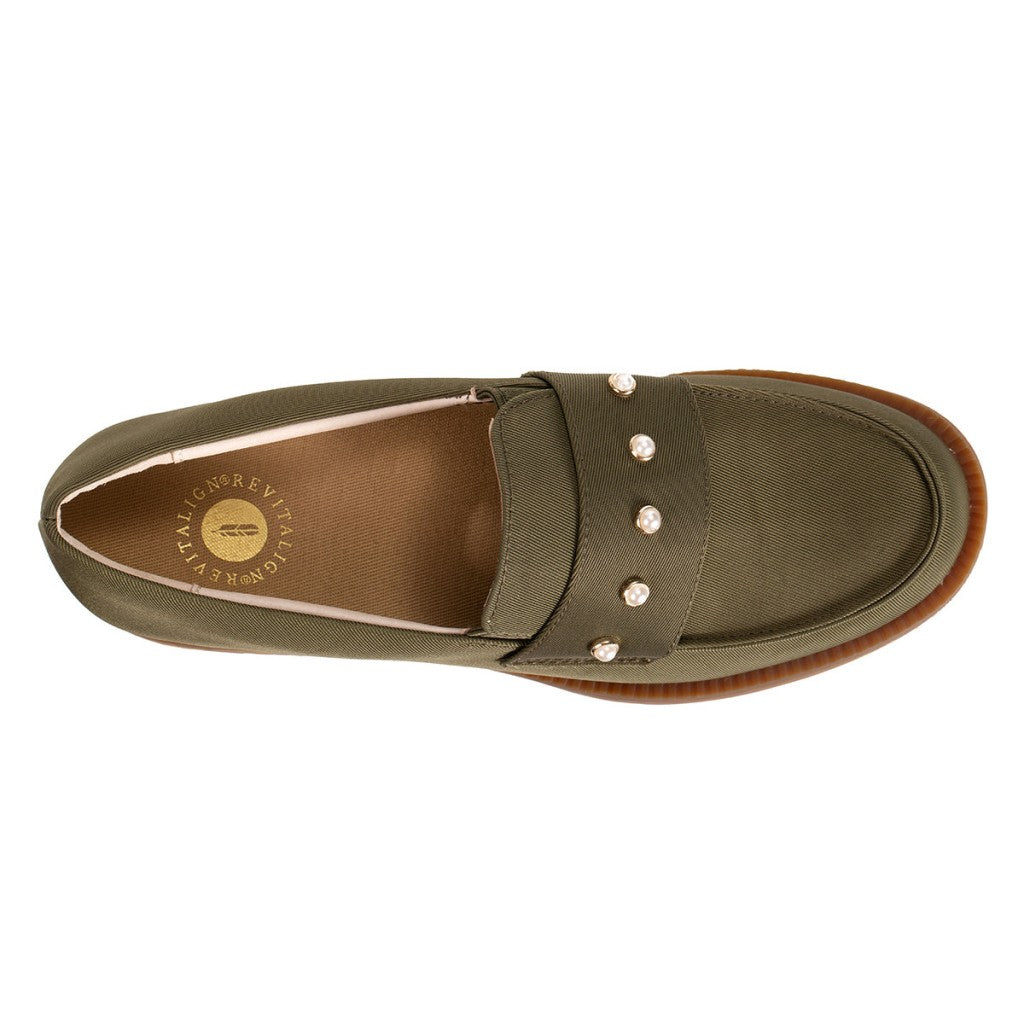 Revitalign Laurel Pearl Loafer Women's Shoes - Olive - Product View - 7