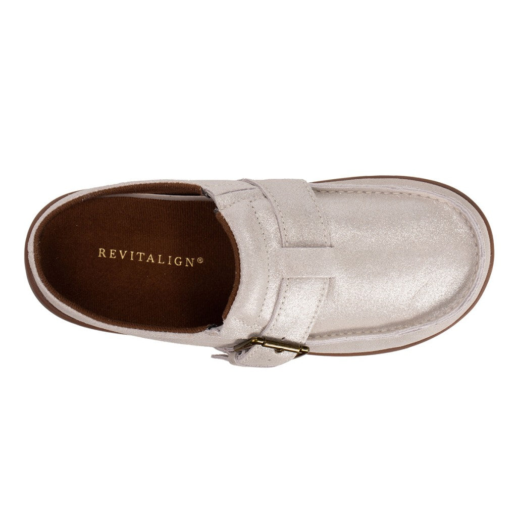 Revitalign Siesta Sterling Slide Orthotic Comfort Women's Shoes - Oatmeal Shimmer - Product View - 7