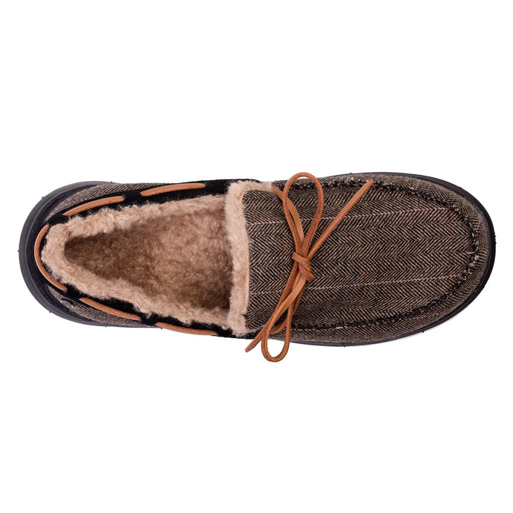 Spenco Birch Tweed Men's Slippers - Black/tan - Product View - 7
