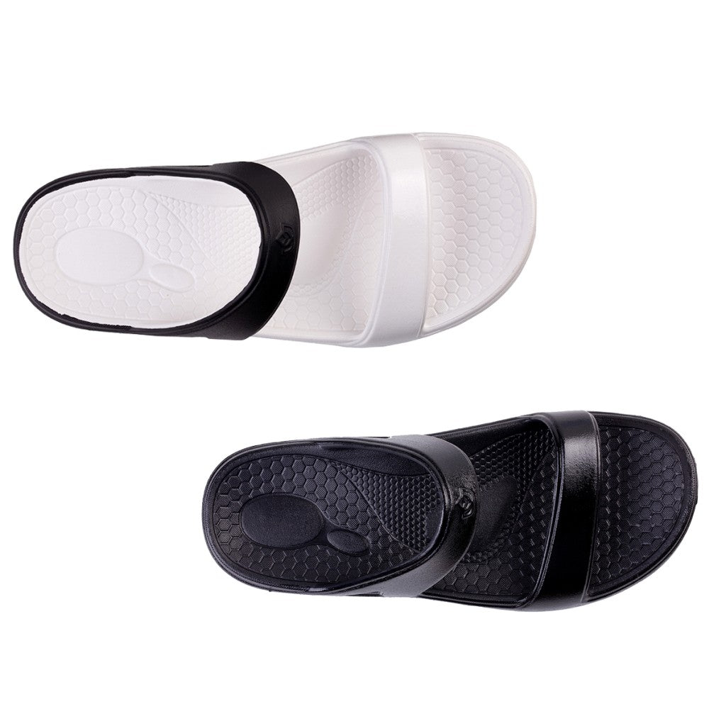 Spenco Fusion Slim 2-Pack Supportive Comfort Women's Sandals - White/black - Product View - 7