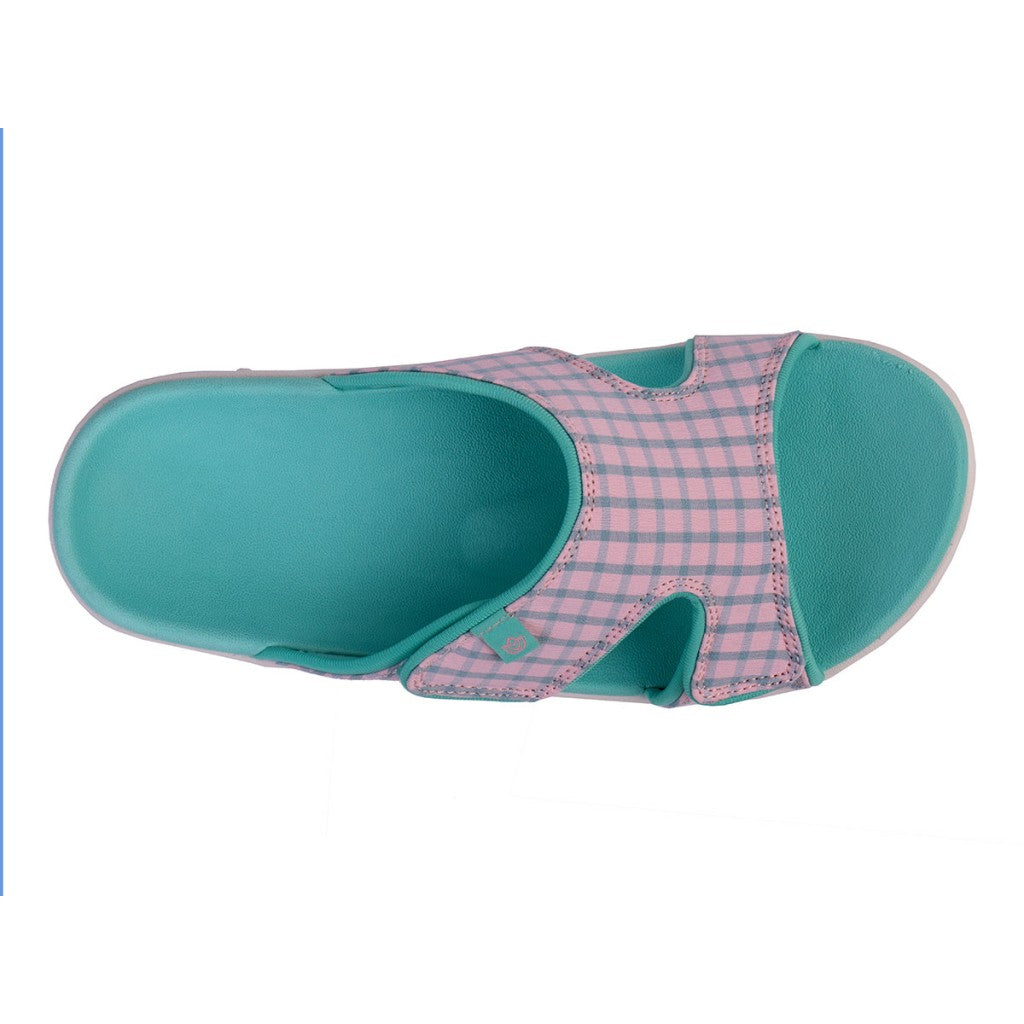 Spenco Kholo Checkered Women's Sandals - Teal/pink - Product View - 7