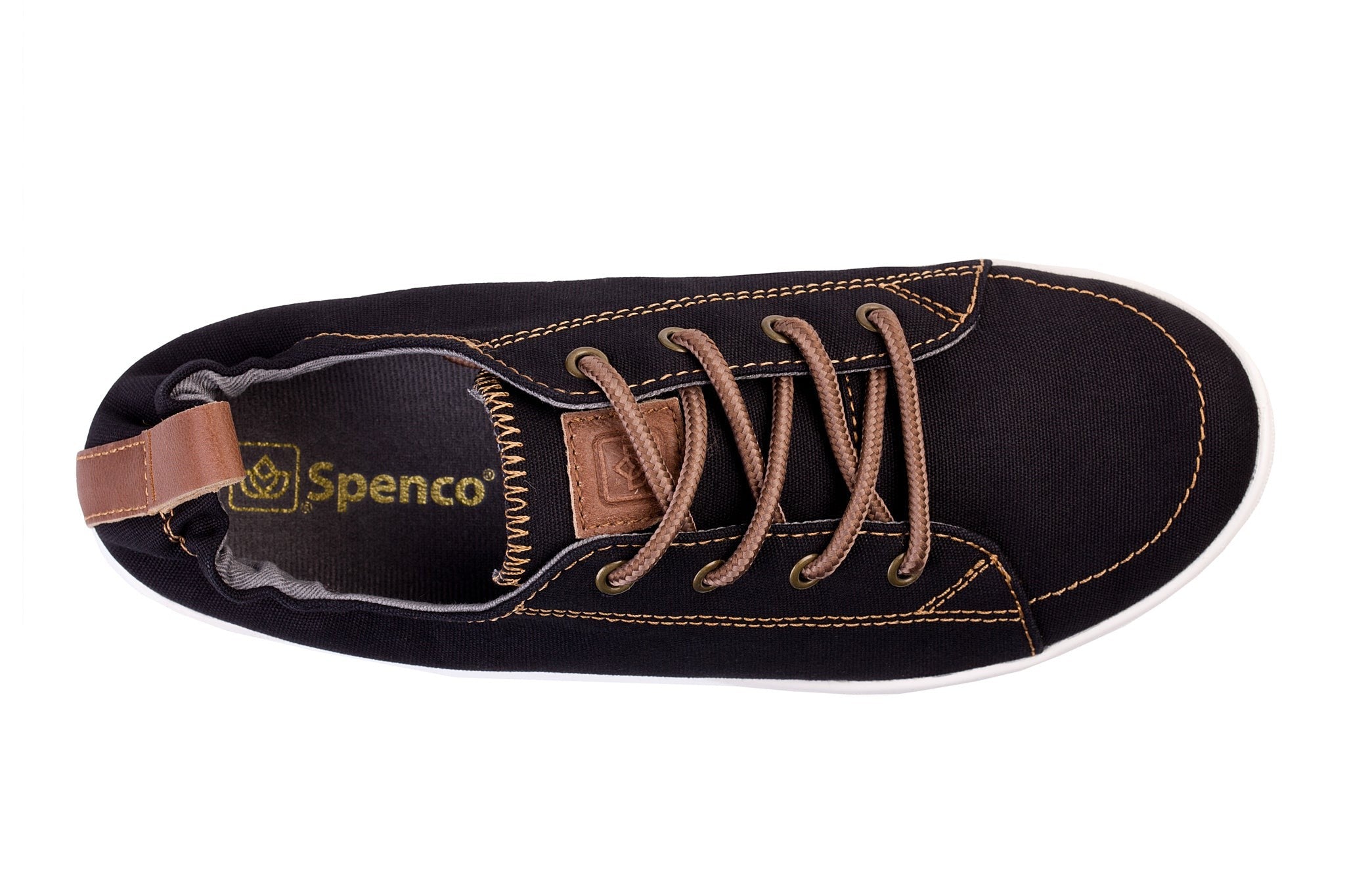 Spenco Santa Clara Canvas Classic Full Contact Comfort Support Women's Shoes - Black - Product View - 7