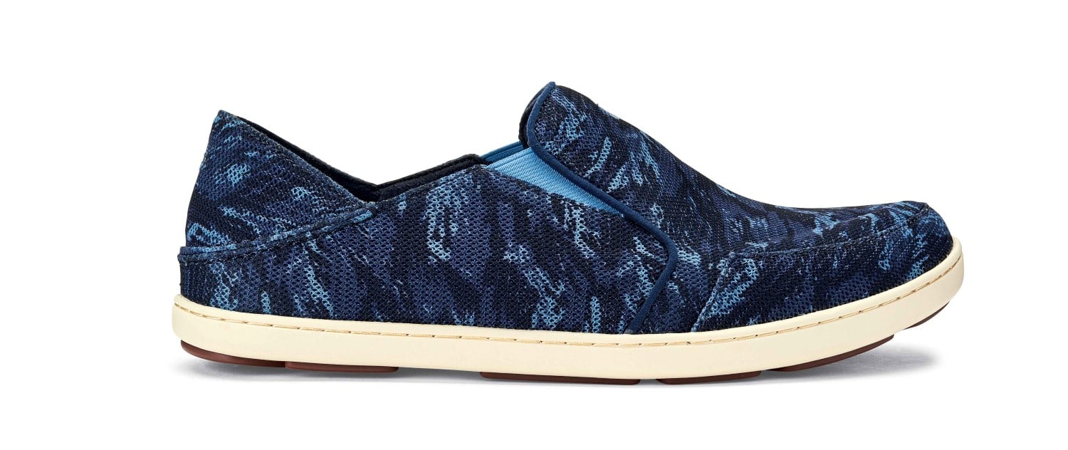 OluKai Nohea Mesh - Men's Casual Shoes - Trench Blue / Dive Camo - Profile